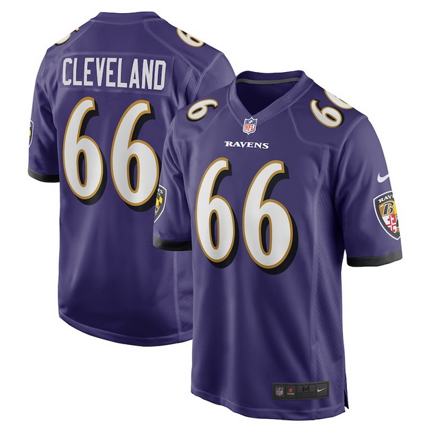 mens nike ben cleveland purple baltimore ravens game jersey